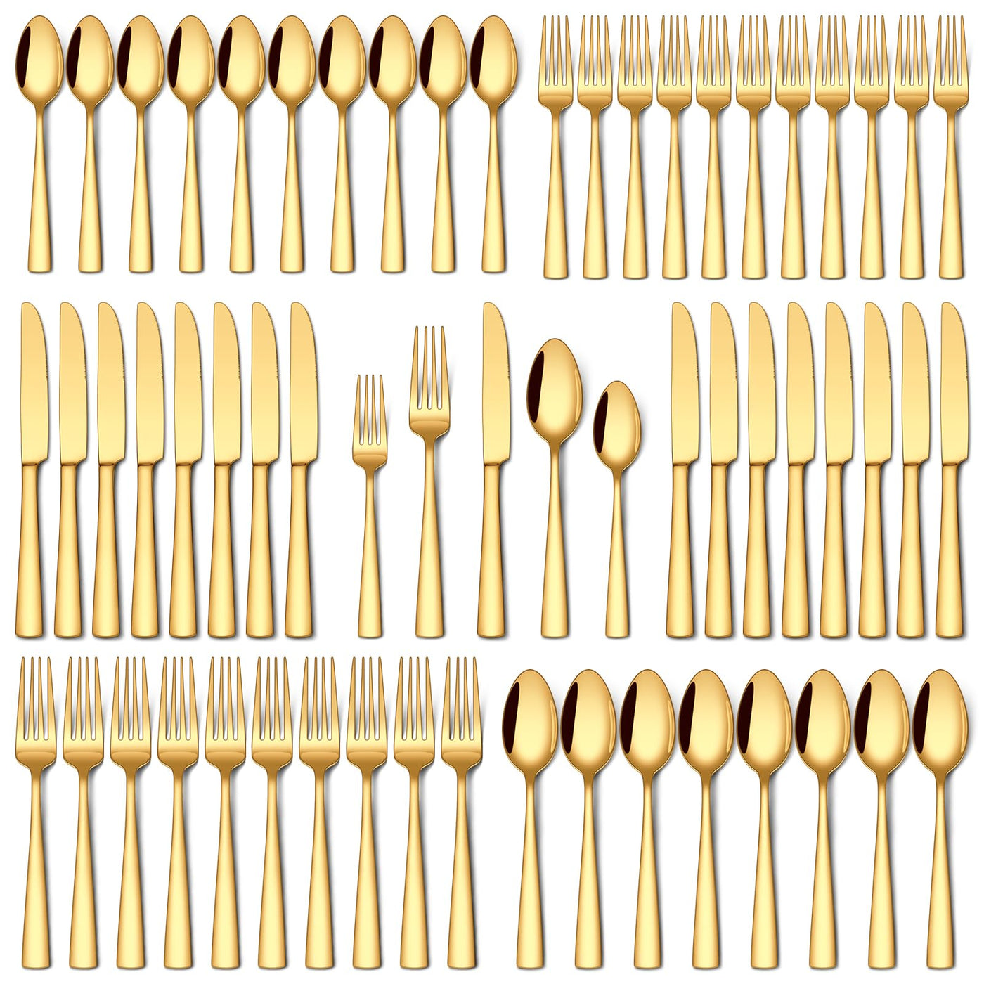 Stapava 20 Piece Silverware Set, Food-Grade Stainless Steel Flatware Sets for 4 Mirror Polished Cutlery Utensil Sets Include Dinner Knives Spoons and Forks Set Dishwasher Safe for Home Restaurant
