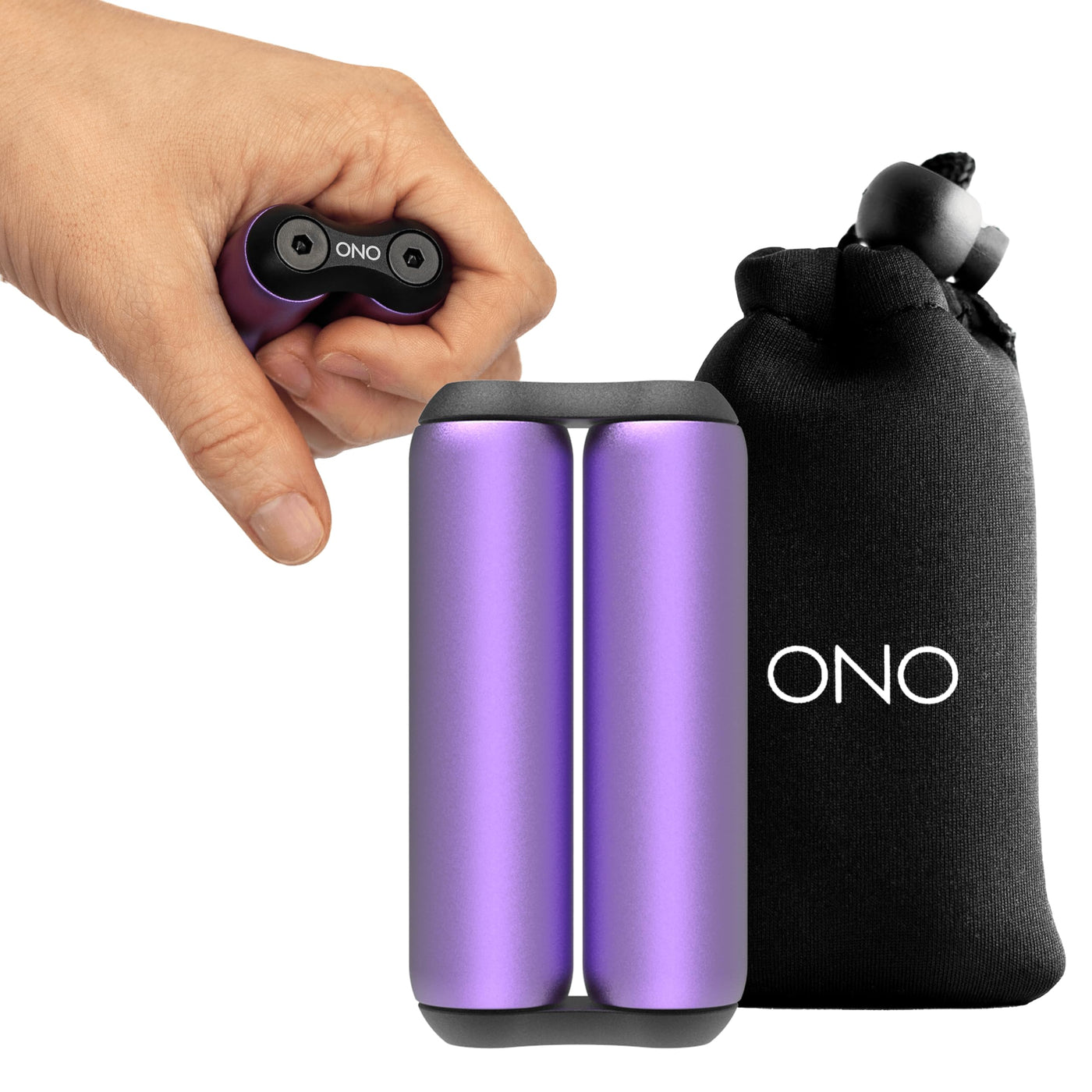 ONO Roller - Handheld Fidget Toy for Adults | Help Relieve Stress, Anxiety, Tension | Promotes Focus, Clarity | Compact, Portable Design (Black, Junior Size - ABS Plastic)