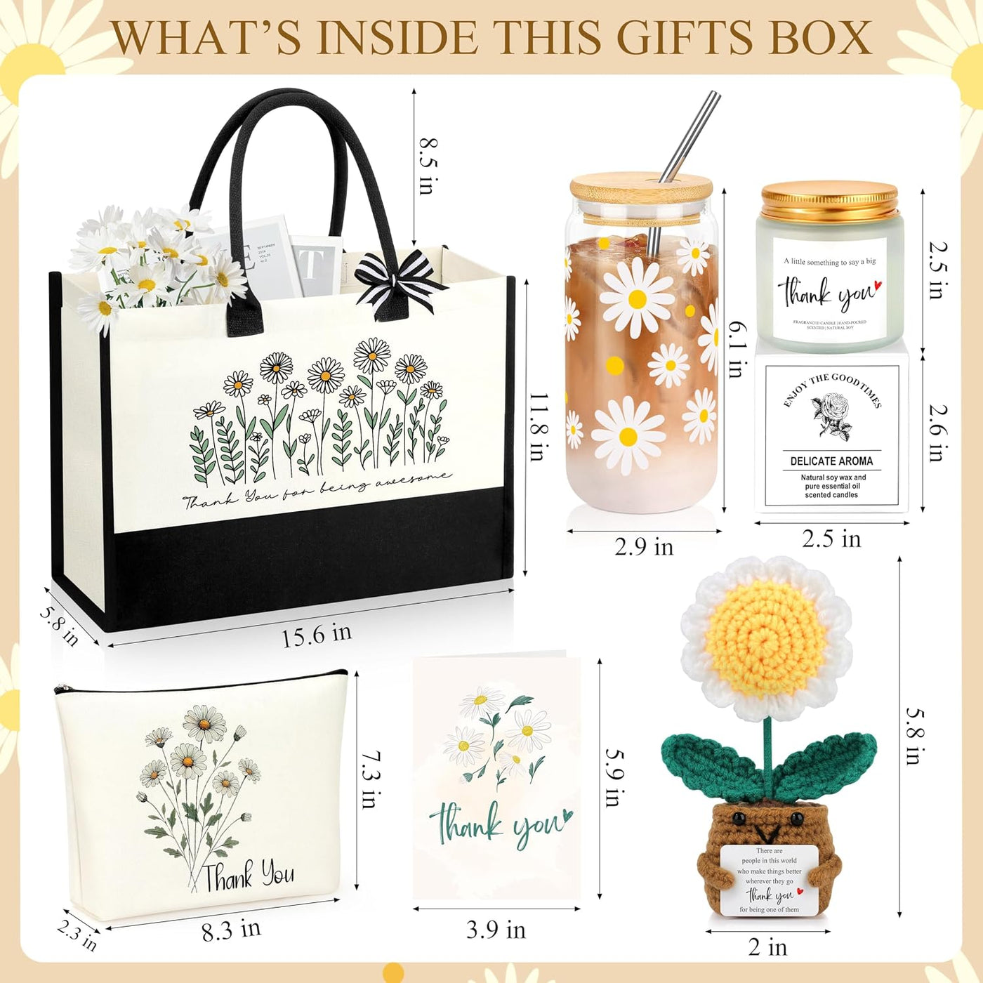 Memgift Thank You Gifts for Women, Teacher Employee Appreciation Farewell Gifts for Women Coworkers Teachers Boss Nurse Friends Mom Secretary Her, Thanksgiving Birthday Gift Basket with Thanks Cards