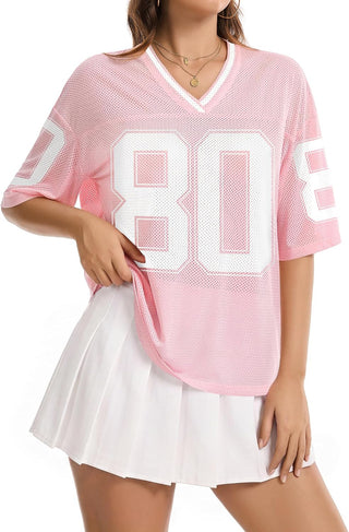 Jersey Shirts for Women Y2K Graphic Tees Oversized Streetwear Rave Concert Outfits