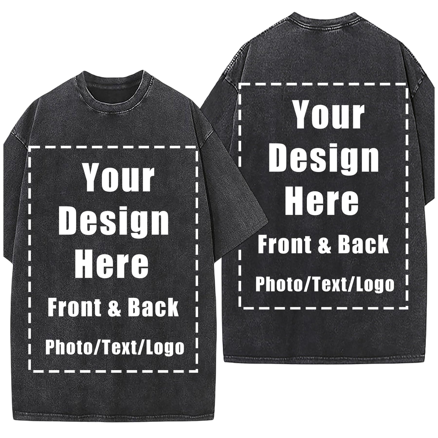 Custom T Shirts Front Back for Men Women Personalized T-Shirt Add Your Own Design with Image Text Logo Tee Tops