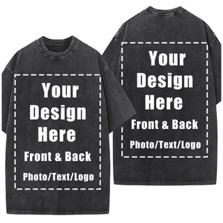 Custom T Shirts Front Back for Men Women Personalized T-Shirt Add Your Own Design with Image Text Logo Tee Tops