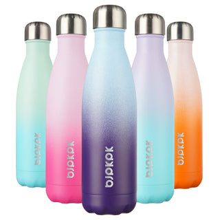 BJPKPK 17oz Insulated Water Bottles Stainless Steel Sports Water Bottles Keep Cold and Hot for Travel Dishwasher Safe,Olive Green