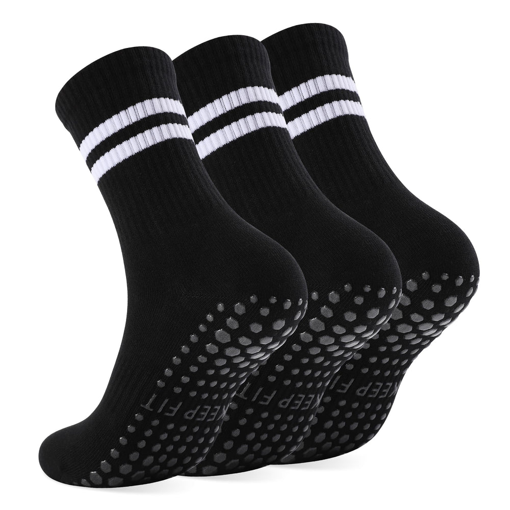 loudashuaiqi Grip Pilates Socks Non Slip Athletic Yoga Socks with Grips for Women Grippy socks for Hospital Workout Barre
