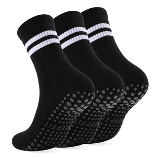 loudashuaiqi Grip Pilates Socks Non Slip Athletic Yoga Socks with Grips for Women Grippy socks for Hospital Workout Barre