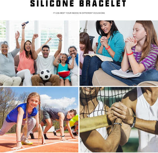 Custom Rubber Bracelets with Text Logo Clipart Customizable Bracelet Personalized 1/2 Inch Silicone Wristbands for Awareness, Events, Support, Promotions