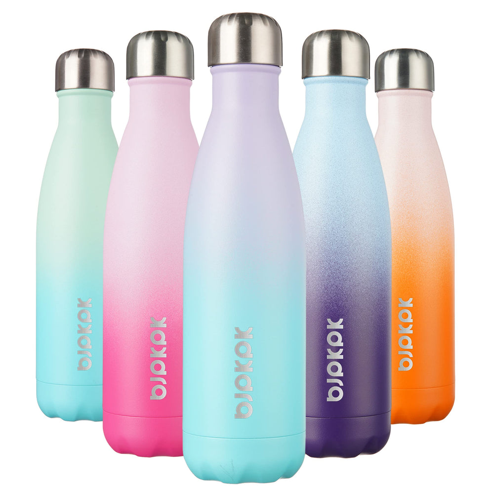 BJPKPK 17oz Insulated Water Bottles Stainless Steel Sports Water Bottles Keep Cold and Hot for Travel Dishwasher Safe,Olive Green