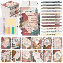 48 Pcs Motivational Gifts Bulk, Colorful Inspirational Notebooks with Matching Pens & Sticky Notes, Back to School Journals for Kids, Classrooms, Teachers, Team Building (5.5 x 4.7 Inch)