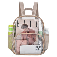 Busiuw Clear Backpack for Stadium Events Stadium Approved Clear Backpack 12x12x6 with Front Pocket for Concert Sport Fashion Women Backpack Events Work Travel