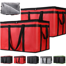 Insulated Food Delivery Bag, XXXL Insulated Reusable Grocery Cooler/Hot Bags, Tote Bag for Shopping/Travel/Doordash, Catering Bag Doordash 22x14x13, Black, 1-Pack