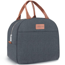 Lunch Bag for Women & Men Adult Insulated Lunch Box, Small Leakproof Cooler Food Lunch Containers Reusable High Capacity Lunch Tote Bags for Work, Travel, Outdoor (Grey)