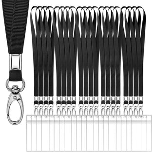 20 Pack Cruise Lanyards with Waterproof ID Card Holder, Clear Cruise Ship Card Holder with Lanyard, Carnival Cruise Lanyard for Ship Cards, Vertical Badge Holder, 5 Colors