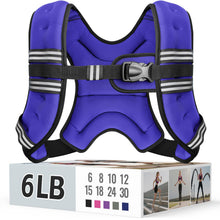Zeerun Weighted Vest, 6lb/8lb/10lb/12lb/15lb/18lb/20lb/24lb/30lb for Men Women, Reflective Stripe Adjustable Buckle, Comfortable Durable Rucking Vest for Walking Running Strength Training