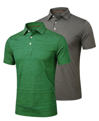 TELALEO 4/5 Pack Mens Polo Shirts Quick Dry Short Sleeve Golf T Shirt Performance Moisture Wicking Casual Workout
