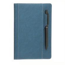 Premium Hardcover Executive Notebook with Pen and Pen Holder Clip, Card Pockets, 240 Pages, College Ruled, 80GSM, Leather Note Book for Work, Study, Diary and Other Scenarios, Suitable Journal for Both Men and Women