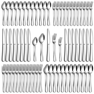 PHILIPALA 20 Piece Silverware Set, Stainless Steel Flatware Set for 4 Food Grade Novelty Flatware Cutlery Utensil Set Include Knife Fork Spoon Mirror Polished Dishwasher Safe