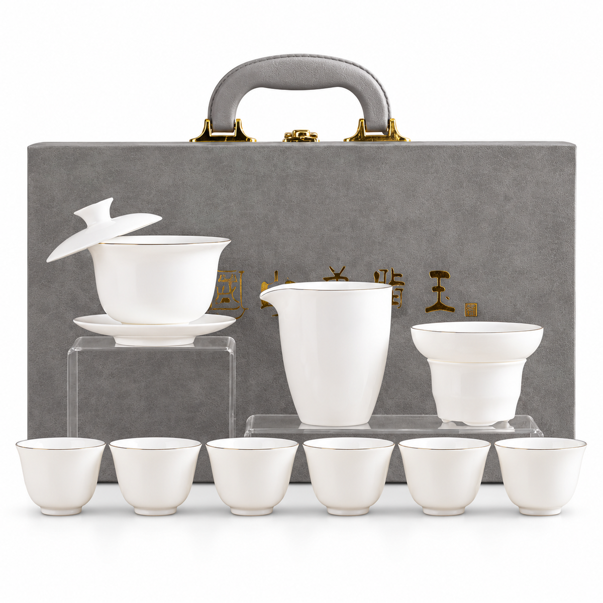 9-Piece Gongfu Ceramic Tea Set