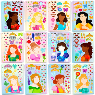 JOYIN 36 Sheets 9"x6" Make a face Stickers for Kids, Make Your Own Animal Stickers with Unicorn, Dinosaur, Sea and Safari Animals, Crafts Birthday Party Favors, Goodie Bags Classroom Activities