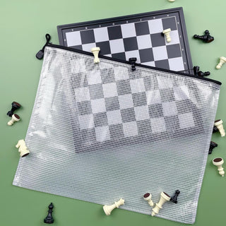 A4(9"x 13")-Mesh Zipper Pouch Plastic Zipper File Zip Document Folders for Office Supplies Travel Bags,6-Pcs,Multicolor
