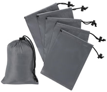 PALTERWEAR Drawstring Bag with Toggle - Nylon Cinch and Ditty Pouch - Six Pack (Black, 6 x 8 Inch, Set of 6)