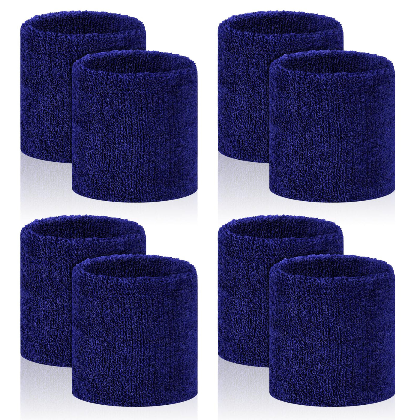 8 Pcs Sports Wrist Sweat Bands for Men & Women， Absorbent Wrist Sweatbands Tennis Wristbands, Elastic Wrist Bands for Sweat for Basketball Tennis Football Gym Running Working Out