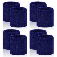 8 Pcs Sports Wrist Sweat Bands for Men & Women， Absorbent Wrist Sweatbands Tennis Wristbands, Elastic Wrist Bands for Sweat for Basketball Tennis Football Gym Running Working Out