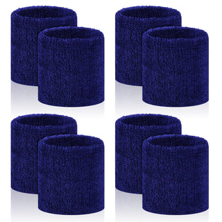 8 Pcs Sports Wrist Sweat Bands for Men & Women， Absorbent Wrist Sweatbands Tennis Wristbands, Elastic Wrist Bands for Sweat for Basketball Tennis Football Gym Running Working Out
