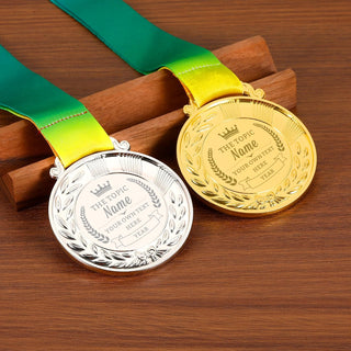 Custom Medals for Awards with Logo Text Make Your Own Medals for Kids Adults Personalized Medals for School Sports Office Team Rewards Party Favors Customized Medallions with Neck Ribbon