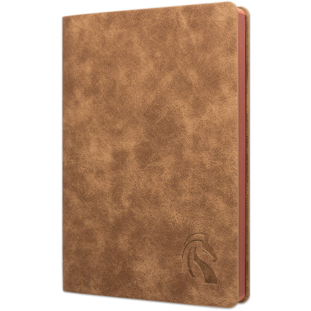 LeStallion Nice Black Notebook Ruled - Soft Cover Faux Leather Journal - 120GSM Premium Writing Paper - 200 Numbered Pages - A5 High End Black Journal Lined - Black Leather Journal For Men & Women