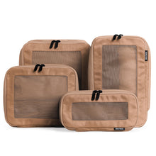 Aerotrunk Compression Packing Cubes for Travel - Luggage Organizer Bags - Double Zipper Packing Cubes for Suitcases (6-Pack, Beige)