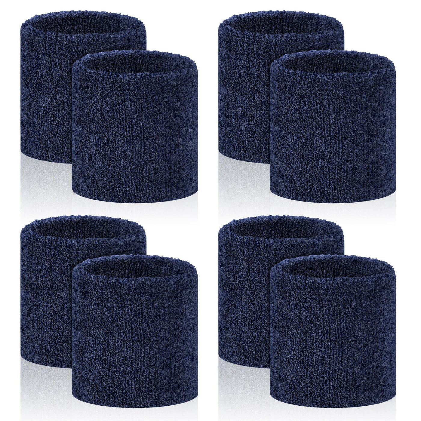 8 Pcs Sports Wrist Sweat Bands for Men & Women， Absorbent Wrist Sweatbands Tennis Wristbands, Elastic Wrist Bands for Sweat for Basketball Tennis Football Gym Running Working Out