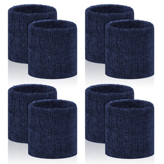 8 Pcs Sports Wrist Sweat Bands for Men & Women， Absorbent Wrist Sweatbands Tennis Wristbands, Elastic Wrist Bands for Sweat for Basketball Tennis Football Gym Running Working Out
