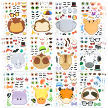 JOYIN 36 Sheets 9"x6" Make a face Stickers for Kids, Make Your Own Animal Stickers with Unicorn, Dinosaur, Sea and Safari Animals, Crafts Birthday Party Favors, Goodie Bags Classroom Activities