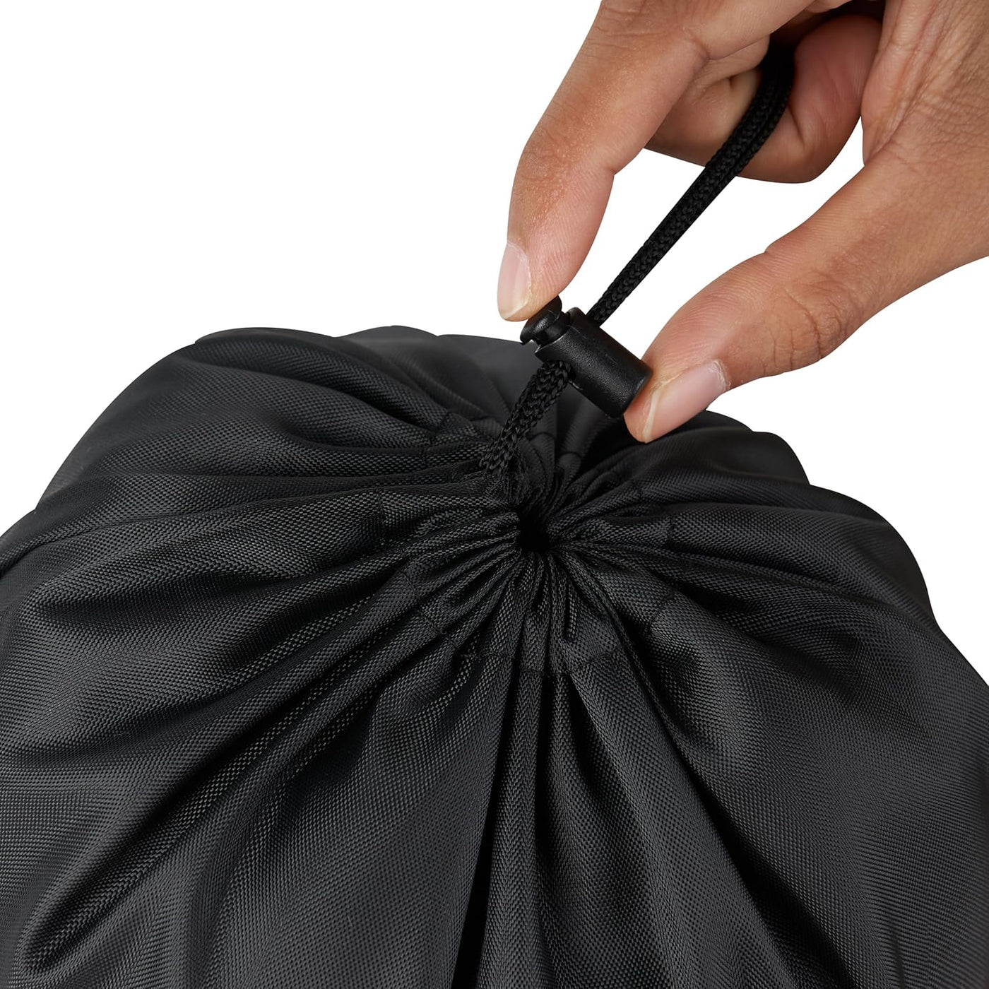 PALTERWEAR Drawstring Bag with Toggle - Nylon Cinch and Ditty Pouch - Six Pack (Black, 6 x 8 Inch, Set of 6)
