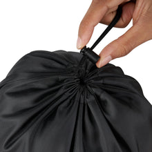 PALTERWEAR Drawstring Bag with Toggle - Nylon Cinch and Ditty Pouch - Six Pack (Black, 6 x 8 Inch, Set of 6)