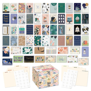 American Greetings 60-Count All Occasion Greeting Card Assortment with Storage Box, Dividers, Envelopes and Seals (Kathy Davis Designs)