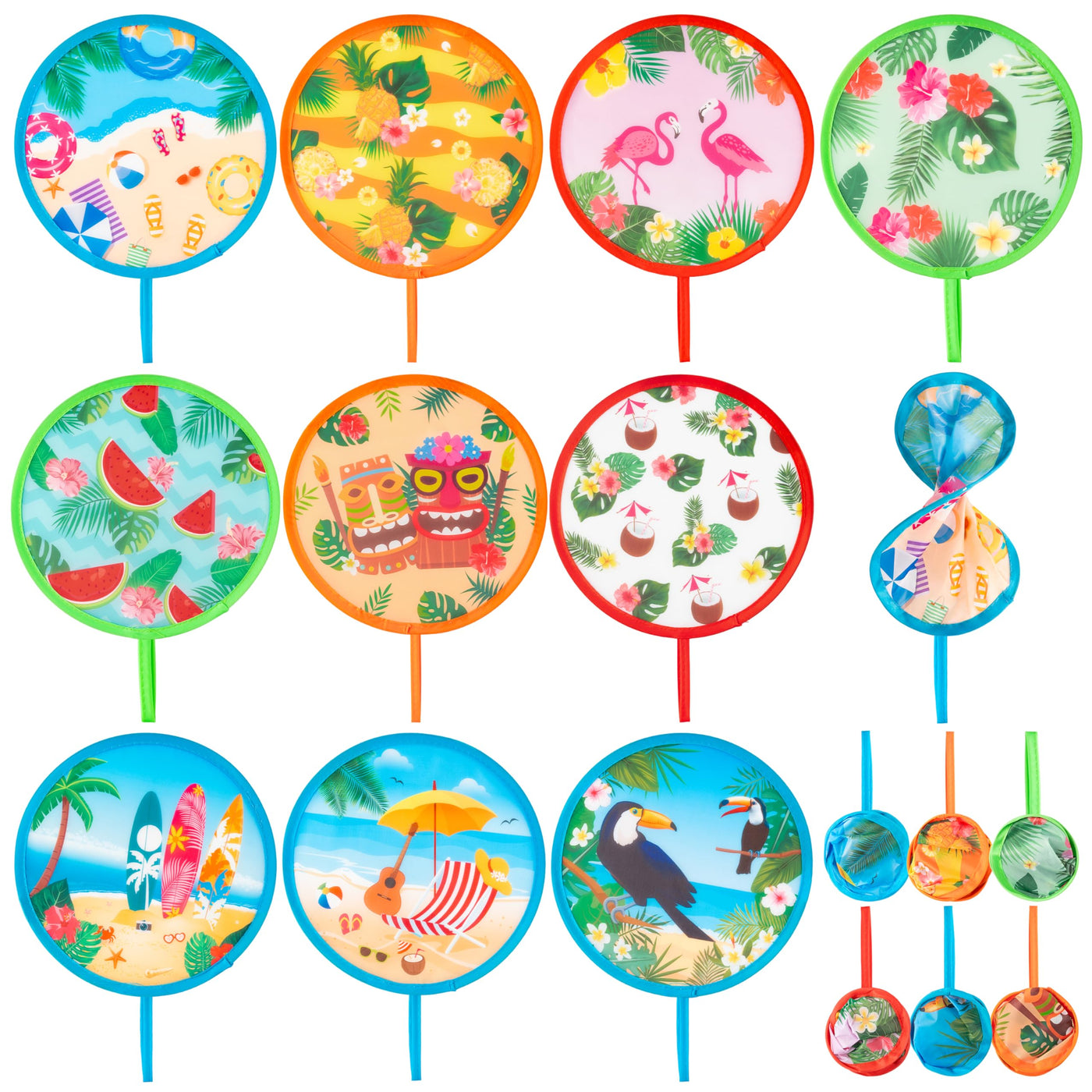 R HORSE 50Pcs Christian Church Folding Fan, Religious Flower Collapsible Handheld Hand Fan for Church Service, Christian Festival Decor Wedding Home Decoration Party Favors Summer Gift for Women Girl