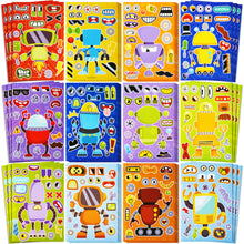 JOYIN 36 Sheets 9"x6" Make a face Stickers for Kids, Make Your Own Animal Stickers with Unicorn, Dinosaur, Sea and Safari Animals, Crafts Birthday Party Favors, Goodie Bags Classroom Activities