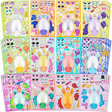 JOYIN 36 Sheets 9"x6" Make a face Stickers for Kids, Make Your Own Animal Stickers with Unicorn, Dinosaur, Sea and Safari Animals, Crafts Birthday Party Favors, Goodie Bags Classroom Activities