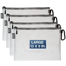 GOBAGS Air Production Multi‑Size Clear Zipper Pouch (4‑Pack) – Cable Organizer & Travel Gear Bag for Electronics, Camera Accessories, Tool Pouch & Small Tech Storage