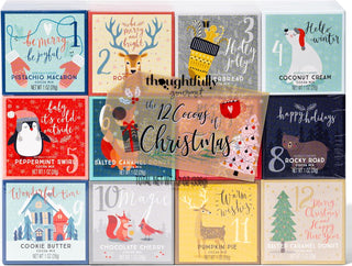 Thoughtfully Gourmet, 12 Days of Christmas Hot Chocolate Gift Set, Flavors Include Rocky Road, Cookies Butter, Pumpkin Pie & More, Set of 12