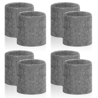 8 Pcs Sports Wrist Sweat Bands for Men & Women， Absorbent Wrist Sweatbands Tennis Wristbands, Elastic Wrist Bands for Sweat for Basketball Tennis Football Gym Running Working Out