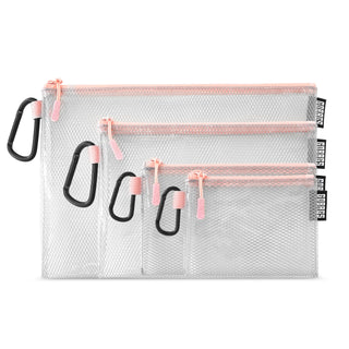 GOBAGS Air Production Multi‑Size Clear Zipper Pouch (4‑Pack) – Cable Organizer & Travel Gear Bag for Electronics, Camera Accessories, Tool Pouch & Small Tech Storage