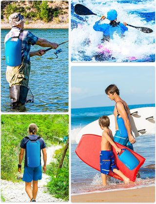 HEETA Waterproof Dry Bag for Women Men, 5L/10L/20L/30L/40L Roll Top Lightweight Dry Storage Bag Backpack with Emergency Whistle for Travel, Kayaking, Boating, Camping, Beach, Cruise Ship Essentials