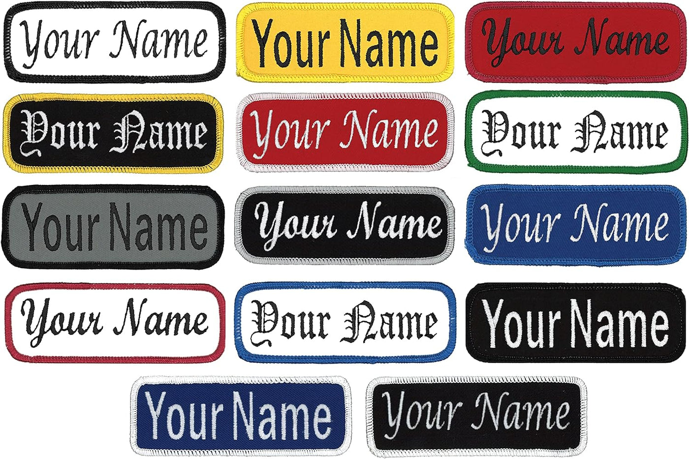 Name Patches Uniform or Work Shirt, Personalized, Embroidered New Styles New Fonts. Multiple Sizes to Choose from.