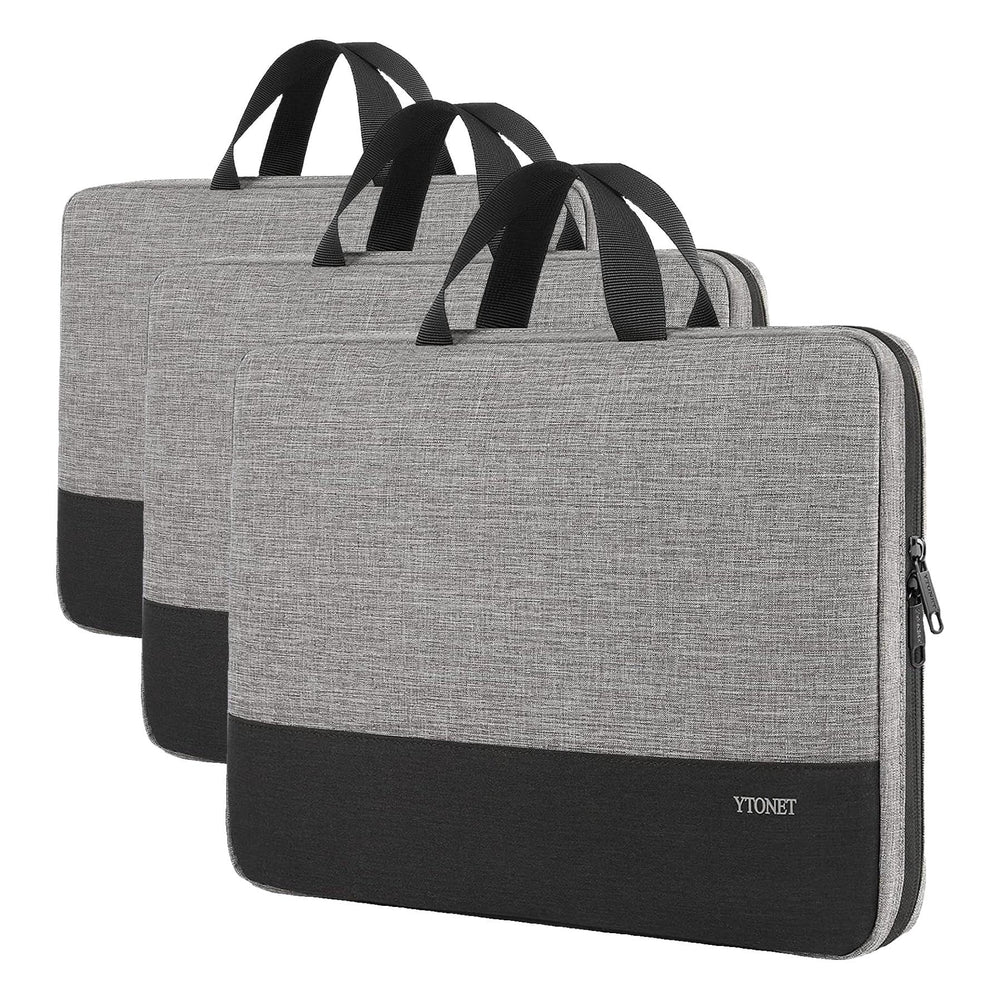 Ytonet Laptop Case, 15.6 inch TSA Laptop Sleeve Computer Bag Water Resistant Computer Case Carrying Cover Compatible for Lenovo, HP, Dell, Asus Notebook, Gifts for Men Women, Grey