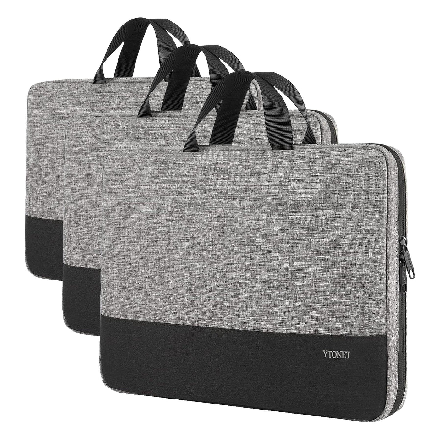 Ytonet Laptop Case, 15.6 inch TSA Laptop Sleeve Computer Bag Water Resistant Computer Case Carrying Cover Compatible for Lenovo, HP, Dell, Asus Notebook, Gifts for Men Women, Grey
