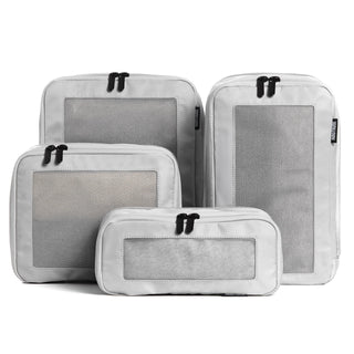 Aerotrunk Compression Packing Cubes for Travel - Luggage Organizer Bags - Double Zipper Packing Cubes for Suitcases (6-Pack, Beige)