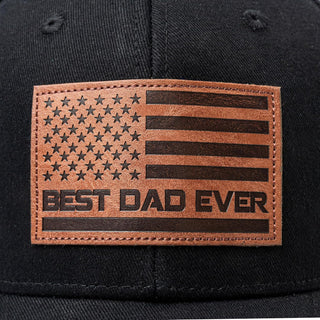 68LDROOTER Best Dad Ever American Flag Hat, Dad Hat Fathers Day Birthday Gifts for Dad Papa from Daughter Son Black Cap