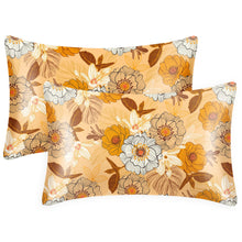 EXQ Home Silky Satin Pillowcase for Hair and Skin,Printed Pillow Cases Standard Size Set of 2 Satin Pillow Case 2 Pack with Envelope Closure(Ink Leaf, 20x26)